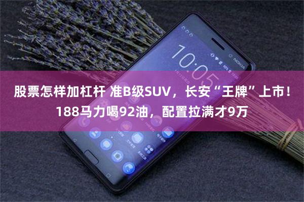 股票怎样加杠杆 准B级SUV，长安“王牌”上市！188马力喝92油，配置拉满才9万