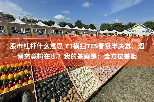 股市杠杆什么意思 T1横扫TES晋级半决赛，滔博究竟输在哪？我的答案是：全方位差距